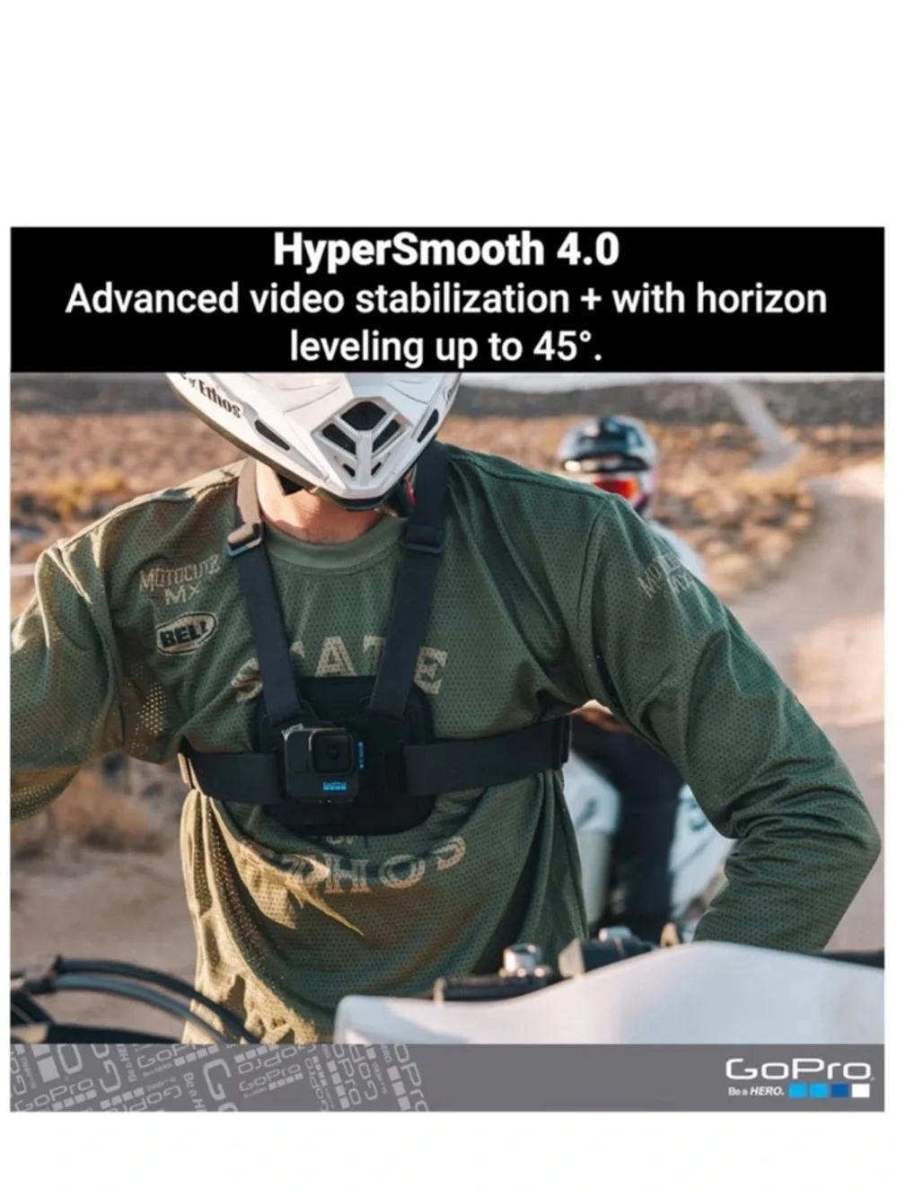 GoPro Black Action Camera with Blue Logo and Accent